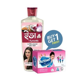 Buy 1 Eva Non-Sticky Coconut Hair Oil 200ml & Get 1 Actisef Nourish Soap 75g Free